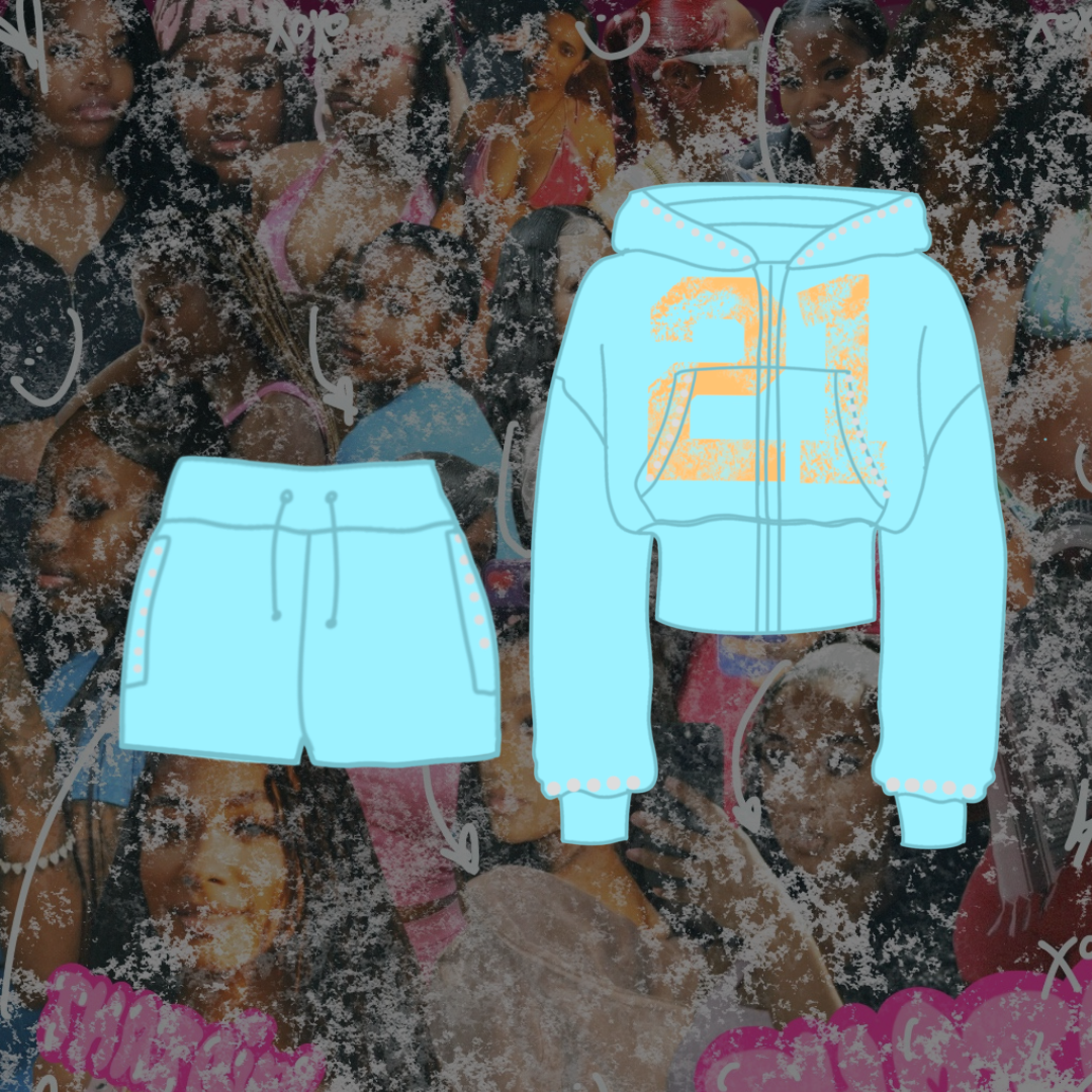 Blue Shorts Set (Hoodie & Shorts)