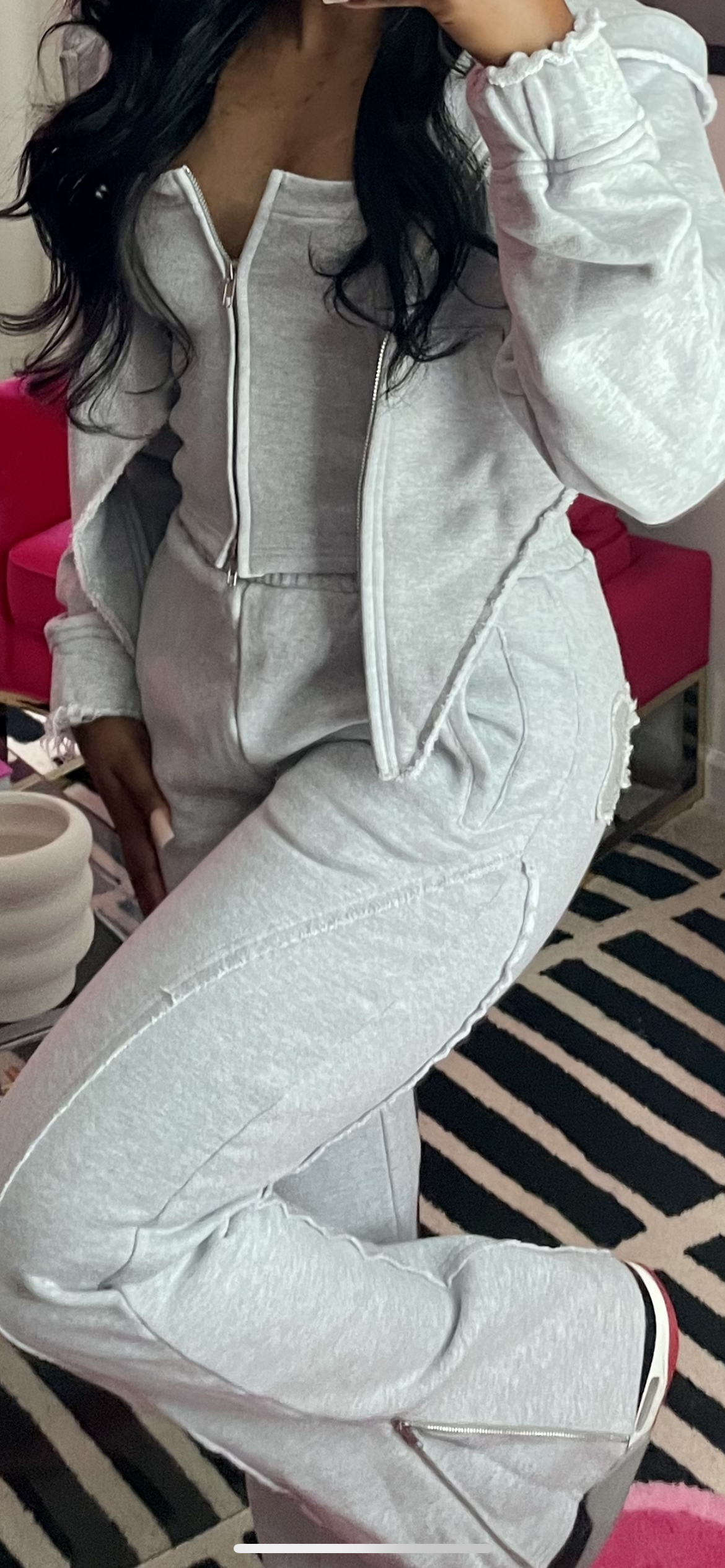 Grey Flared Sweatsuit (add corset to your order please)