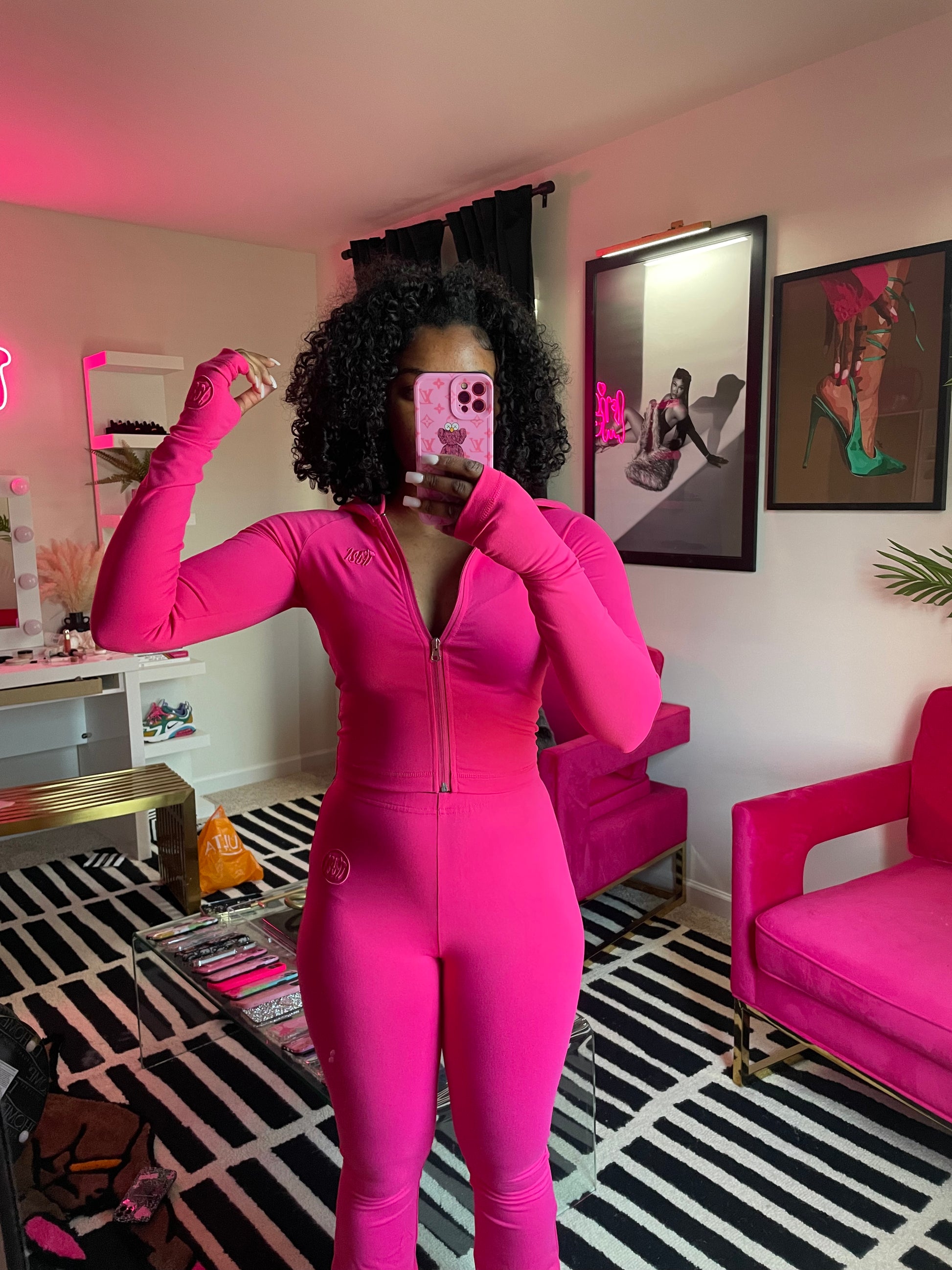 Pink active jacket sales