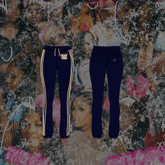 Navy Velour Pants