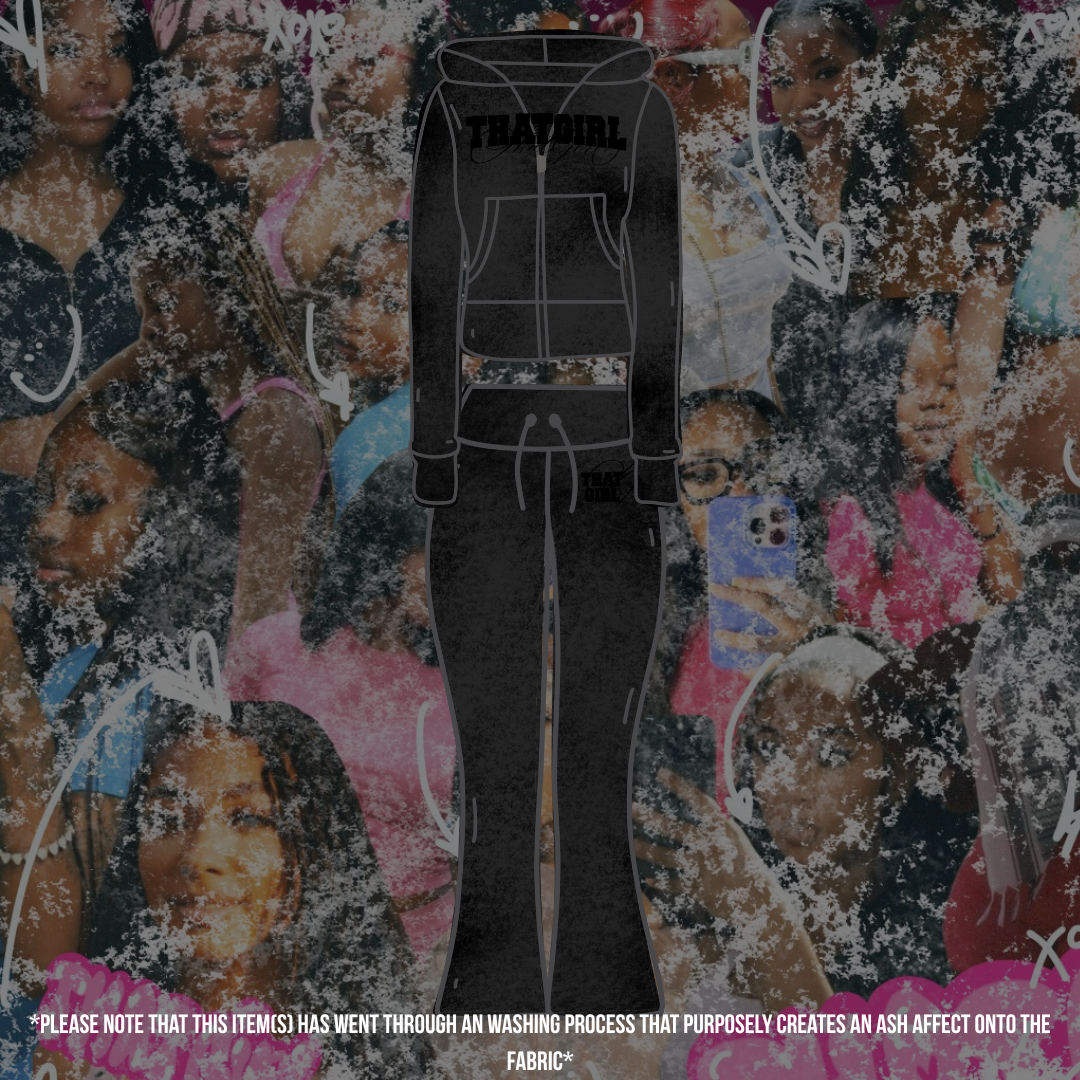 Vintage Ash Black Set (Pants+Jacket)