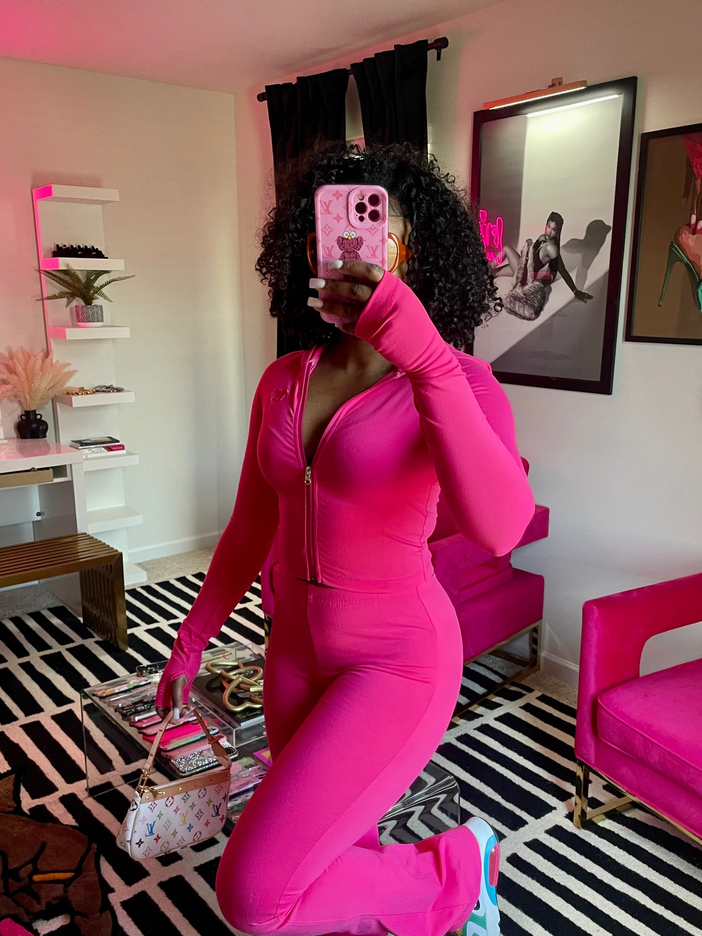 Pink Flared Pants
