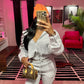 Grey Flared Sweatsuit (add corset to your order please)