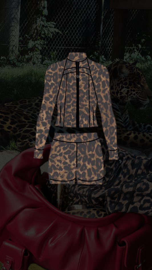 Leopard Athletic Set (Jacket & Shorts )